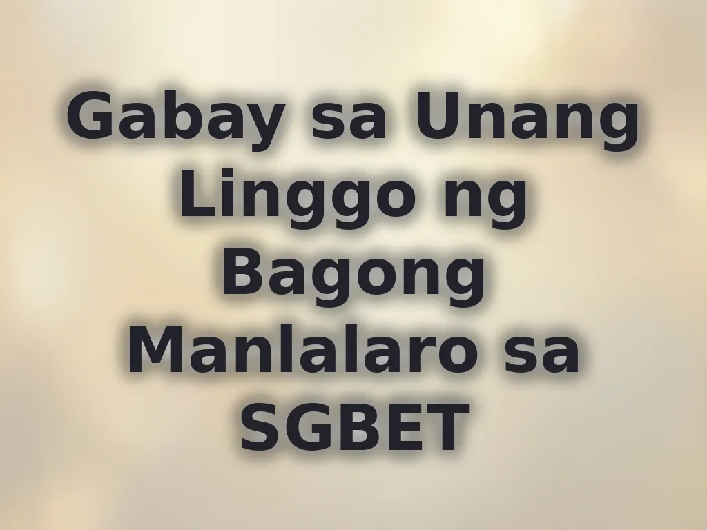 Gabay para sa bagong manlalaro